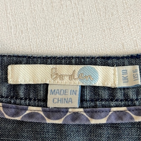 Boden Blue Chambray Denim
Dress 3/4 Sleeve 100% Cotton... - Picture 3 of 6